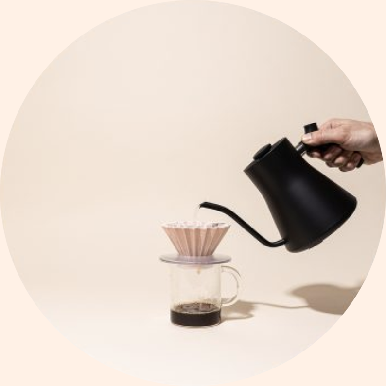 Origami dripper brewing