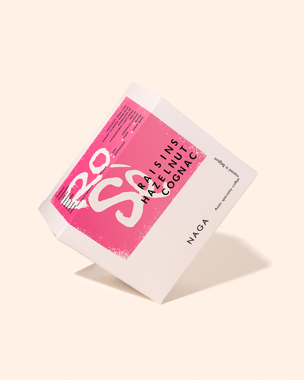 Naga Coffee RoSè box, anaerobic natural fine robusta (canephora) from Dak Lak, Vietnam, roasted in Belgium